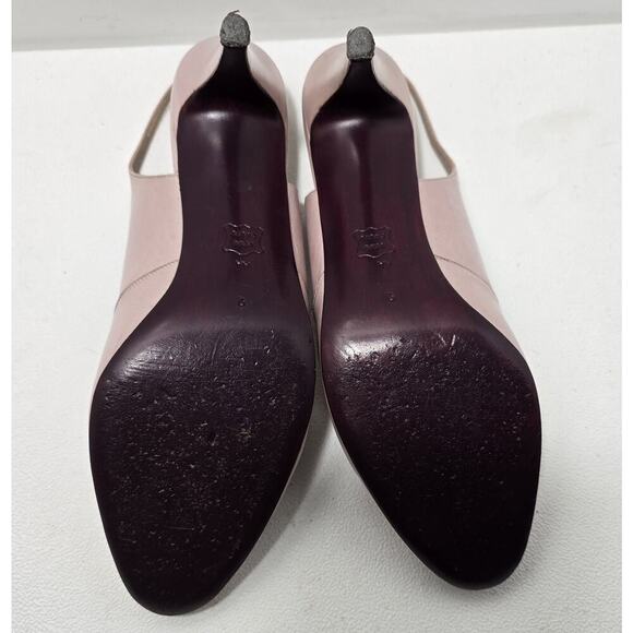 Bruno Magli Italian Leather Slingback Heels Open Toe Light Mauve Sz 9 AA - Picture 9 of 11